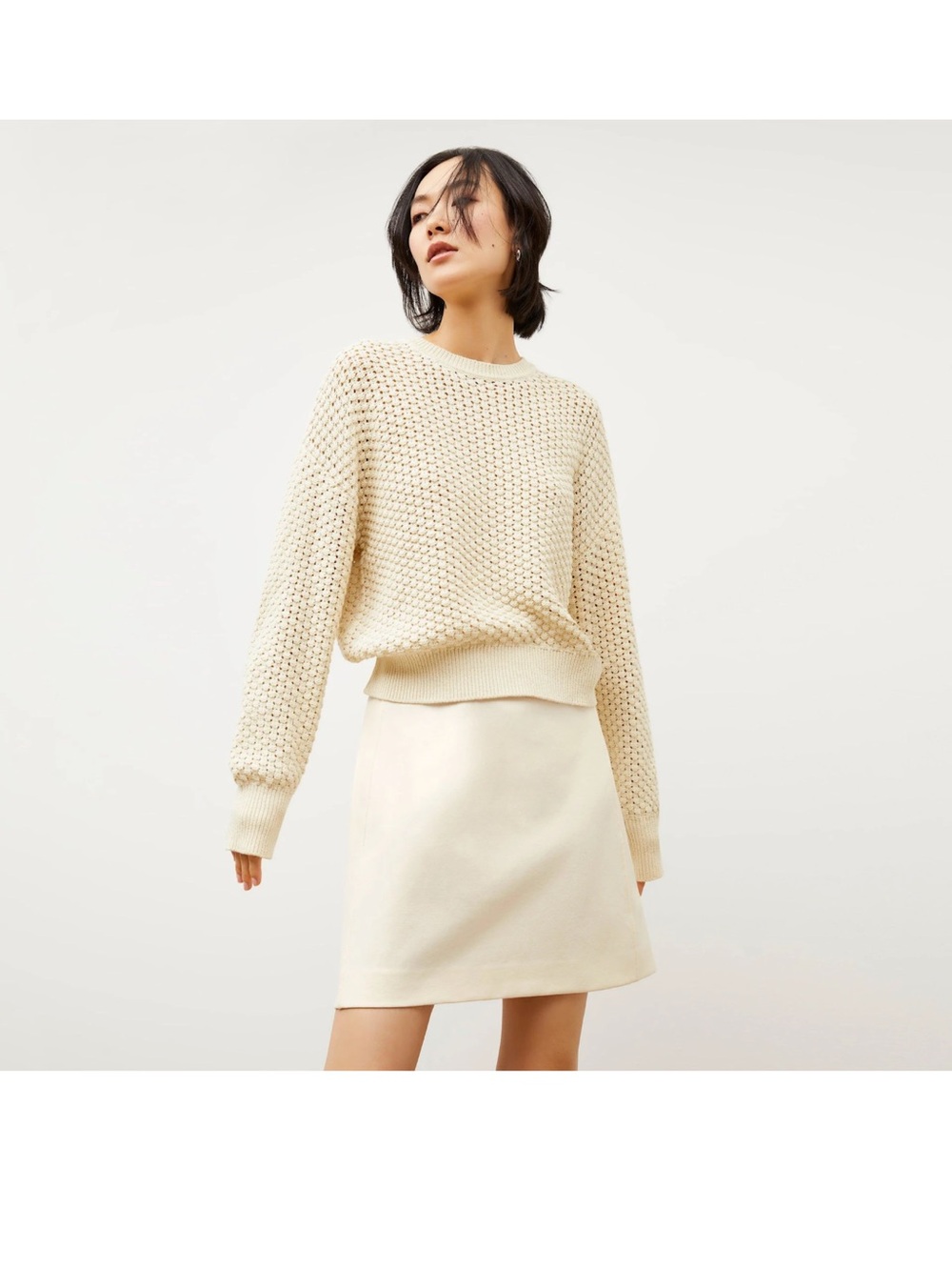 M.M. Lafleur The Rowley Skirt - Eco Better Than Denim Size 12 NEW in Color Tusk